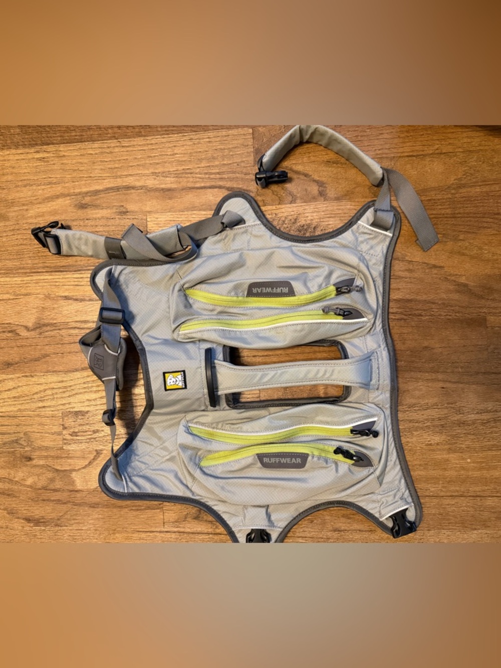 Ruffwear Dark Gray Travel Dog Vest with Black Label